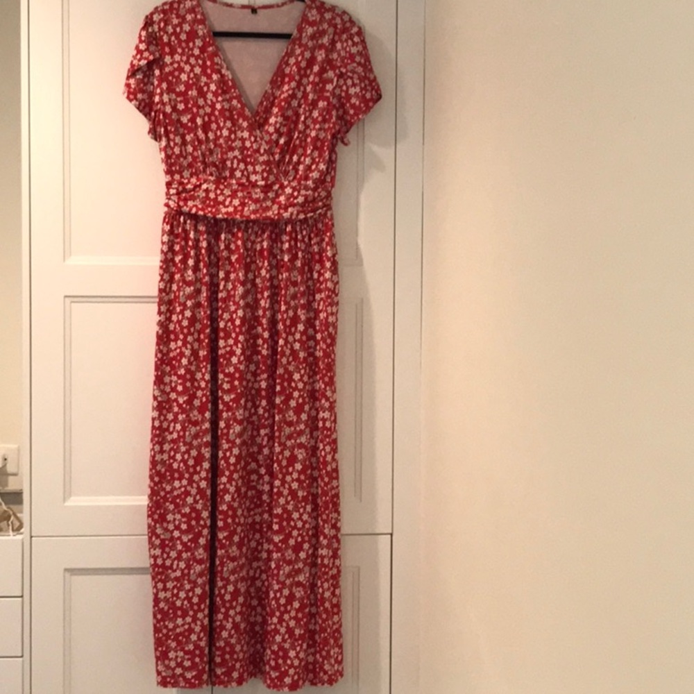Red Floral Maxi Dress
